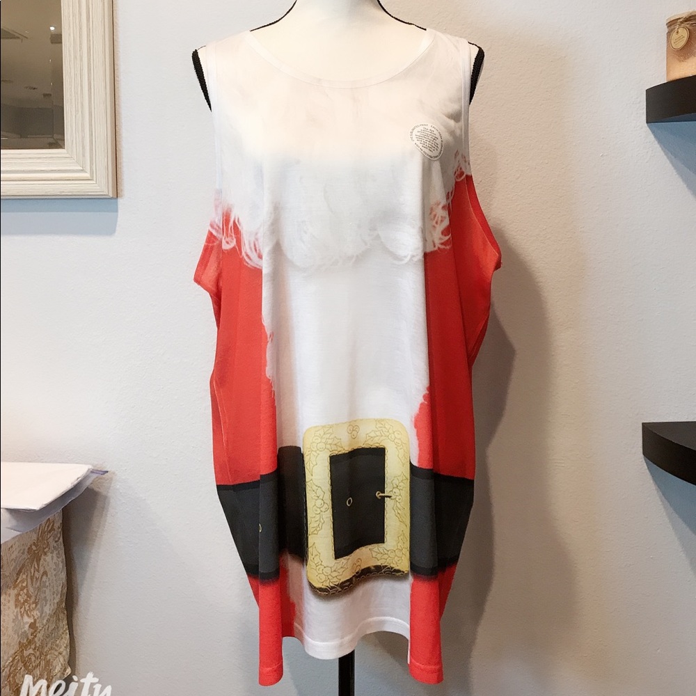 Santa Clause workout tank top NWT